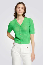 קרדיגן קצר בצבע ירוק