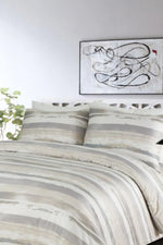 סט מצעים קינג סייז 200/200 ס"מ כותנה סאטן דגם Aqua Pas