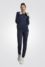 חליפת אימון לנשים Linear בצבע נייבי ולבן