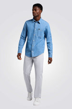 חולצה מכופתרת LEESURE בצבע כחול