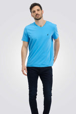 טישירט בייסיק בצבע טורקיז