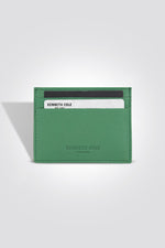 ארנק אשראי עור בצבע ירוק