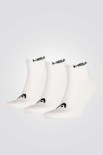 מארז שלישיית גרבי ספורט נמוכות QUARTER 3P UNISEX בצבע לבן