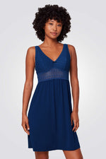 כותונת לילה Aura Spotlight NDK 03 X בצבע כחול נייבי