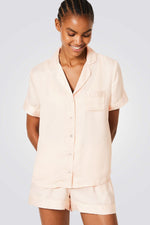 חולצת פיג'מה מכופתרת GIA מבד סאטן