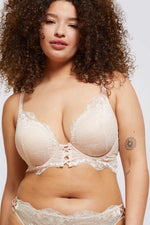 חזייה מרופדת למידות גדולות INK N*5 בצבע בז'