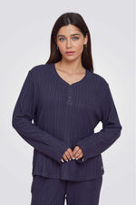 סט פיג'מה ריב לנשים