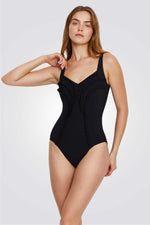 בגד ים שלם מחטב QUEEN OF PARADISE בצבע שחור