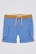 מכנסיים קצרים עם שרוך קשירה בצבע כחול בהיר