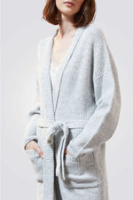 חלוק בית סרוג HARLY בצבע אפור