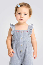 אוברול לתינוקות בצבע כחול ללא שרוולים
