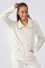 סט פיג'מה פלאפית בהדפס זברה