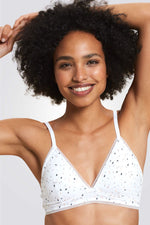 חזיית משולשים HAPPINESS TERRAZZO בצבע לבן