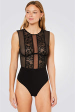 בגד גוף חצי שקוף FASCINANTE בצבע שחור