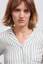 חולצת פיג'מה מכופתרת JUDY בהדפס משובץ