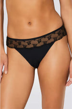 תחתוני טנגה IDYLLE בצבע שחור