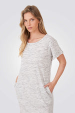 כותונת לילה קצרה אפור מלאנז'