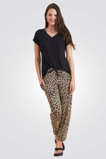 פיג'מה ארוכה מנומרת שחורה