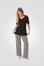 פיג'מת ויסקוזה בהדפס הוואי