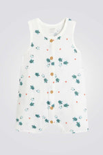 אוברול לבן ללא שרוולים לתינוקות