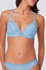 חזיית תחרה Amourette Charm T WP בצבע כחול