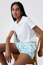 מכנסי פיג'מה קצרים EMIRA בצבע לבן