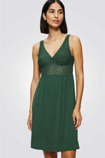 כותונת לילה Aura Spotlight NDK 03 X בצבע ירוק כהה