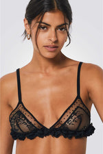 חזיית תחרה IMPERTINENTE בצבע שחור