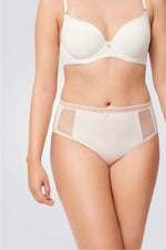 תחתוני מקסי בעיטורי טול חצי שקופים