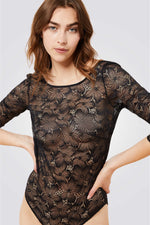 בגד גוף BABYDOLL תחרה שחורה