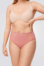 תחתוני מקסי בעיטורי טול חצי שקופים