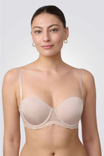 חזיית סטרפלס פוש-אפ בצבע ניוד