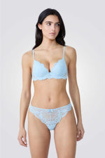 תחתונים ברזילאיים בשילוב תחרה SUCCESS בצבע כחול בהיר