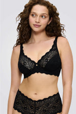 חזיית תחרה למידות גדולות AMOURETTE 300 W שחורה