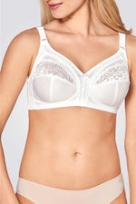 חזייה ללא ריפוד למידות גדולות CLAUDETTE 104N לבן