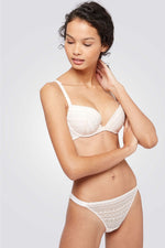 תחתוני טנגה GROOVE מבד תחרה בז'