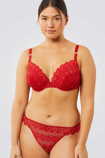 חזיית תחרה בריפוד קל SKY אדום