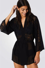 חלוק לילה AUDACIEUSE בצבע שחור