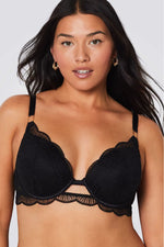 חזיית תחרה ROSACE N*5 בצבע שחור