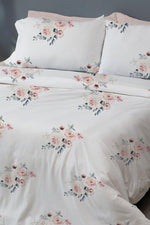 סט מצעים מיטה וחצי 120/200 ס"מ כותנה דגם LEO גוון פרחוני