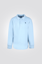 חולצת פולו שרוול ארוך בנים תכלת