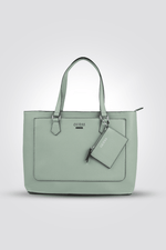 תיק נשיאה עם לוגו בצבע מנטה - MASHBIR//365