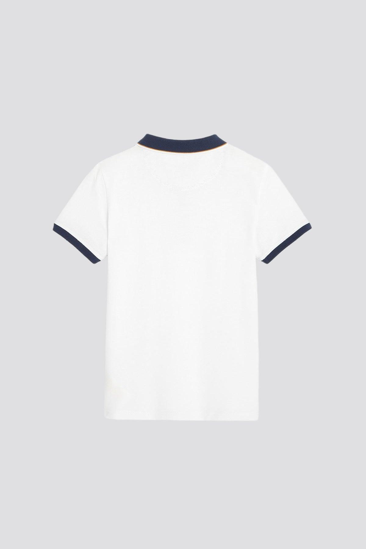 חולצת פולו פיקה לבנה בנים - MASHBIR//365
