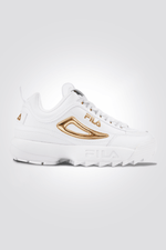 סניקרס לנשים בצבעים לבן וזהב | פילה