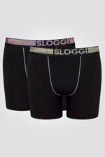 SLOGGI - 2 בוקסרים בצבע שחור MEN GO ABC NATURAL - MASHBIR//365
