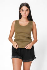 DELTA - 2 גופיות ריב ירוק זית - MASHBIR//365