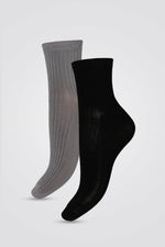 DELTA - 2 זוגות גרבי ויסקוזה פסים - MASHBIR//365