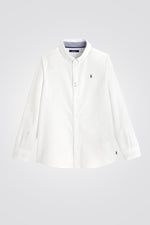 חולצת אוקספורד לבנה מכופתרת לילדים - MASHBIR//365