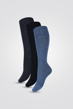 IOMI - 3 גרבי סוכרת לגברים בגווני כחול - MASHBIR//365