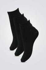 SRIGAMISH - 3 זוגות קרסוליות במבוק לגבר בצבע שחור - MASHBIR//365